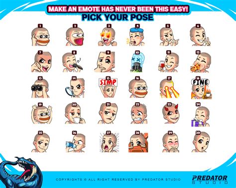 High Quality Ai Generated Custom Twitch Emotes For Your Twitch Etsy