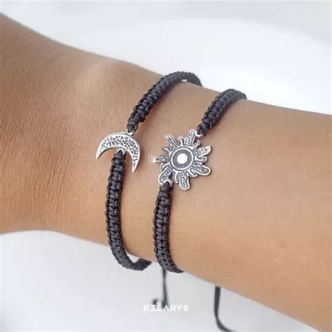 Comprar Pulseras De Plata Para Novios Enamorados Amigos Sol Y Luna