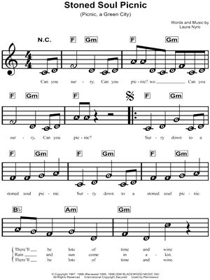 "Stoned Soul Picnic" Sheet Music - 4 Arrangements Available Instantly ...