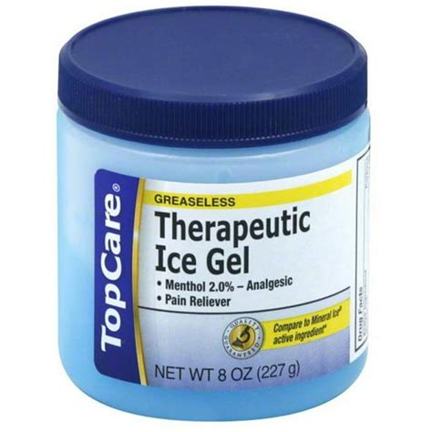 Ice Analgesic Gel Menthol Muscle Rub Pain Relief Cream 8 Oz Jar Sore Strained