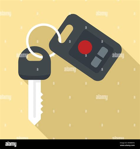 Car Key Security Icon Flat Illustration Of Car Key Security Vector