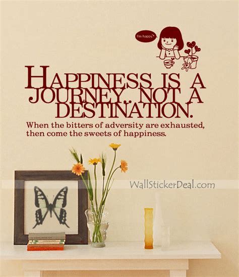 Happiness Is A Journey Quotes Wall Sticker - Home Decorating Photo ...