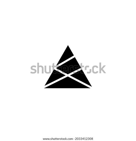 Triangle Logo Design Vector Black Stock Vector Royalty Free