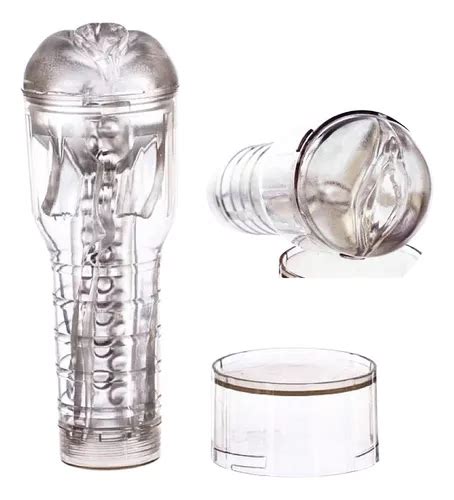 Masturbador Masculino Silicone Vagina Transparente Lanterna Parcelamento Sem Juros