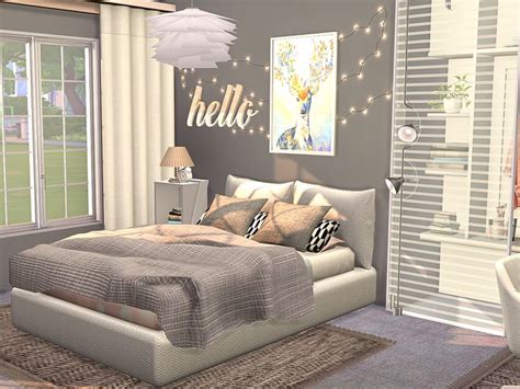 The Sims Resource Sally Bedroom Cc Sims 4 Bedroom Sims House Sims 4 Cc Furniture Living