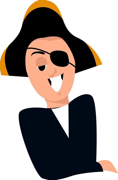 One eyes pirate, illustration, vector on white background. 13793063 ...