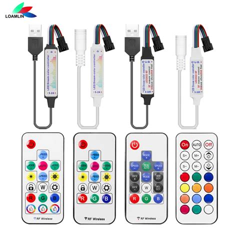 Usb Dc Mini Rf 14 17 21keys 4pin Led Lights Remote Controller Pixels Strip Light Controllerpng