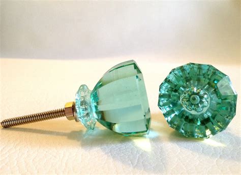 Antique Vintage Modern Mint Green Glass Cabinet Knobs Pulls (s) – Dwyer Home Collection