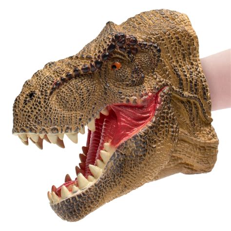 Rubber Dinosaur Hand Puppet - T-Rex - Online Toys Australia