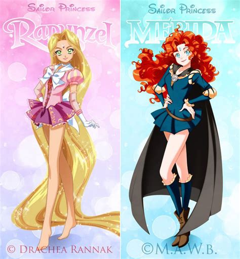 Sailor Princesses (Merida-Rapunzel) - Disney Love Fan Art (38642894 ...