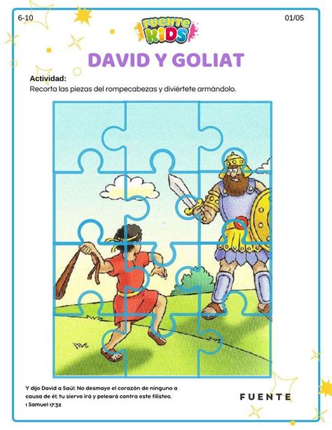 Rompecabezas David Y Goliat David Y Goliat Lecciones De La Escuela