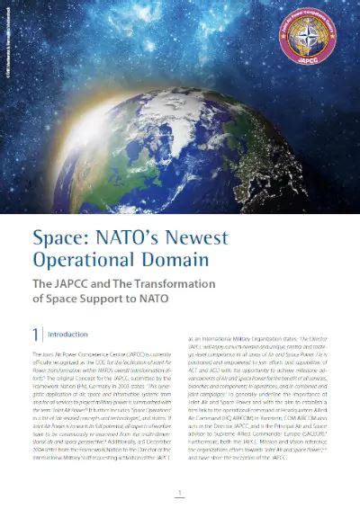 Space Natos Newest Operational Domain Joint Air Power Competence Centre