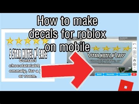 How To Make Decals On Roblox Mobile Bloxburg Youtube