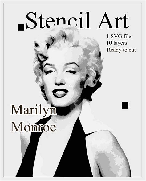 Marilyn Monroe Svg File For Stenciling Layered Vector File Etsy Israel