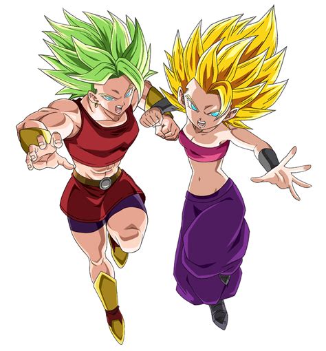 Kale Ssj Caulifla Ssj Render Dokkan Battle By Maxiuchiha On