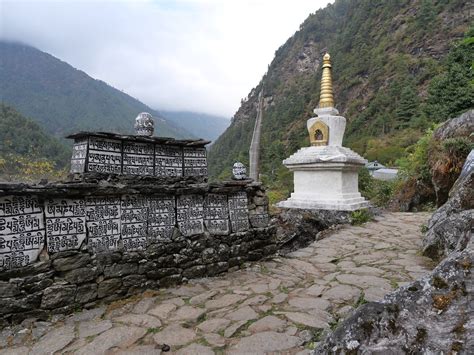 P1014379 Prayer Stones And A Chorten Beside The Road Stuart Robb