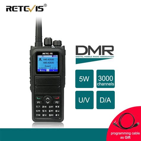 Retevis RT84 DMR Dual Band Walkie Talkie 5W VHF UHF DMR Digital Analog