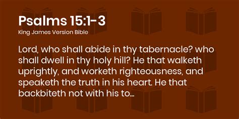 Lord Who May Abide In Your Tabernacle Psalm 15 59 OFF