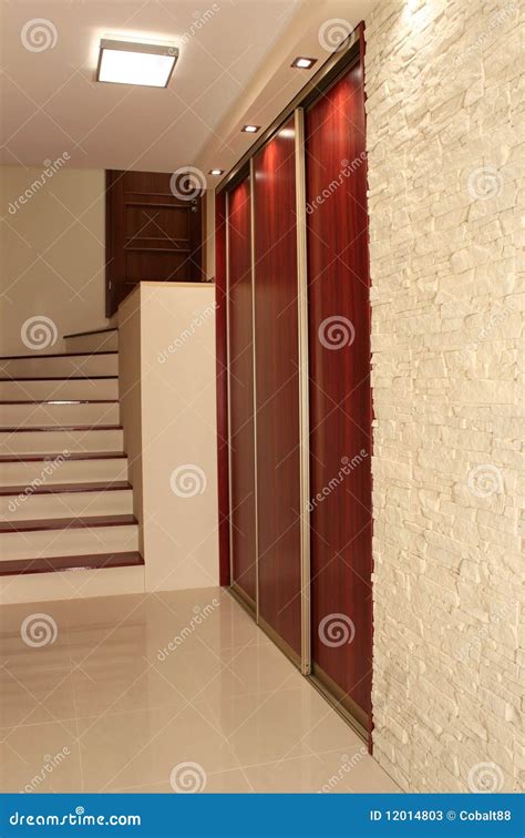 Hall With Stairs In Modern Apartment Stock Image Image Of Open