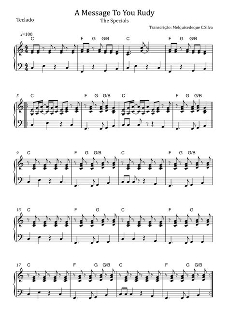 A Message To You Rudy Piano Solo Digital Sheet Music Sheet Music Plus