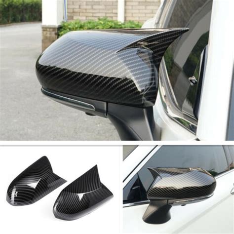 Carbon Fiber Look Ox Horn Rear View Mirror Cover Trimfor 2018 2020 Toyota Camry Ebay