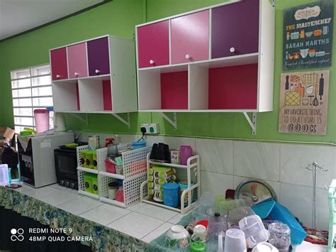 Diy Kabinet Dapur Yang Ringkas Mudah Jimat Kos Guna Rak Buku Je