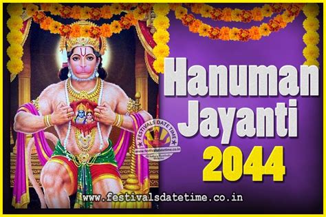 2044 Hanuman Jayanti Pooja Date And Time 2044 Hanuman Jayanti Calendar