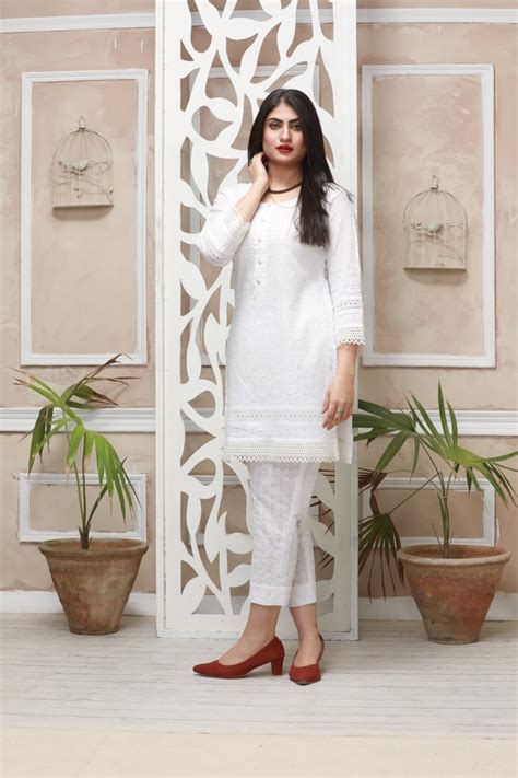 White Dress Shalwar Kameez Atelier Yuwa Ciao Jp