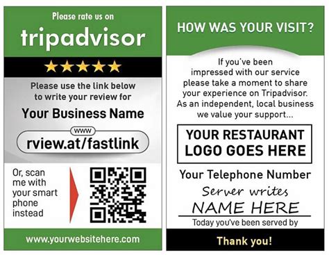 Tripadvisor Review Cards For Restaurants Free Delivery