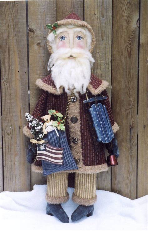 Primitive Pattern Father Christmas Etsy Primitive Patterns