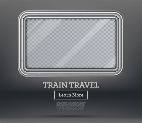 Premium Vector Train Travel Tourism Concept Empty Train Window On