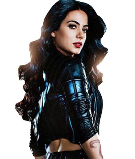 Cropped Shadowhunters Isabelle Lightwood Leather Jacket Jackets Expert