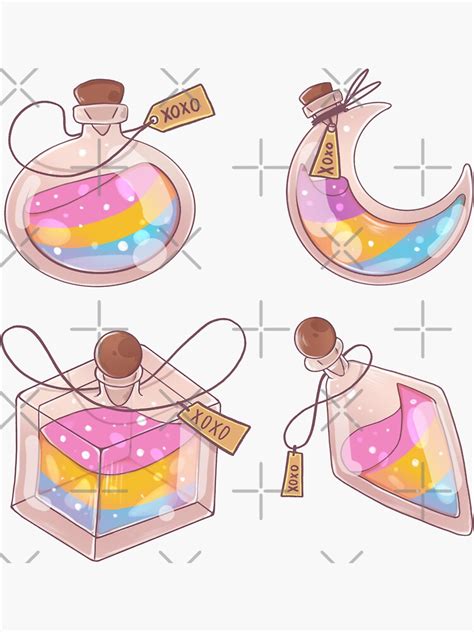 Pan Sexual Lgbt Potions Sticker Set Of Four Sticker For Sale By