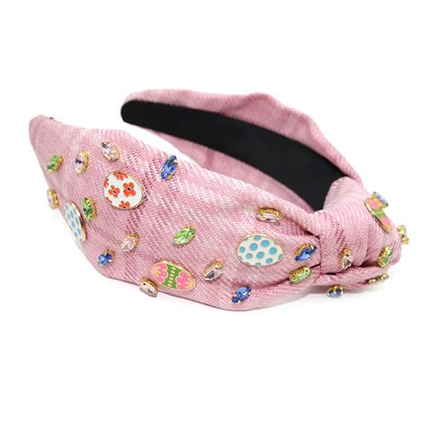 Shenglan 2024 Pink Easter Knotted Headband Easter Headband For Women