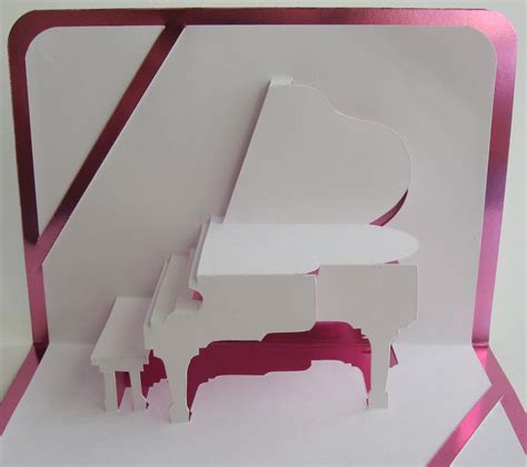 Grand Piano D Pop Up Card Origamic Architecture Home