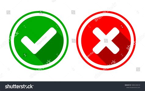 Yes No Right Wrong Approved Declined Stock Vector (Royalty Free ...