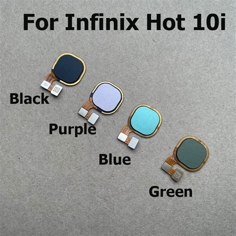 For Infinix Hot 10i X659 Home Menu Button Key Fingerprint Flex Cable Original Home Button