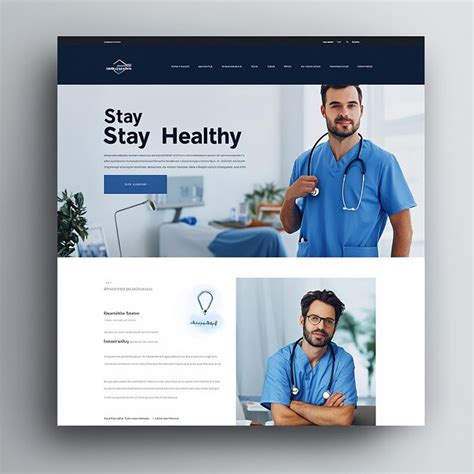 Medical Center Landing Page Template Premium AI Generated Image