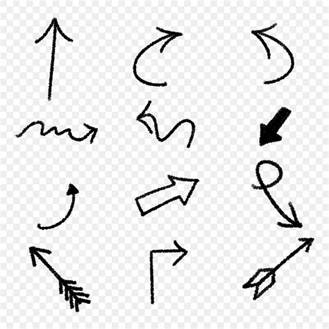 화살표 일러스트 아이콘 창의성 손으로 그린 화살 Png 일러스트 및 Psd 이미지 무료 다운로드 Pngtree