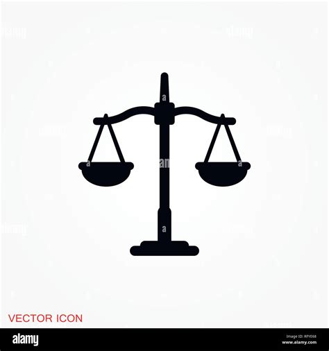 Balanza de la justicia vector logo icono símbolo de diseño Imagen