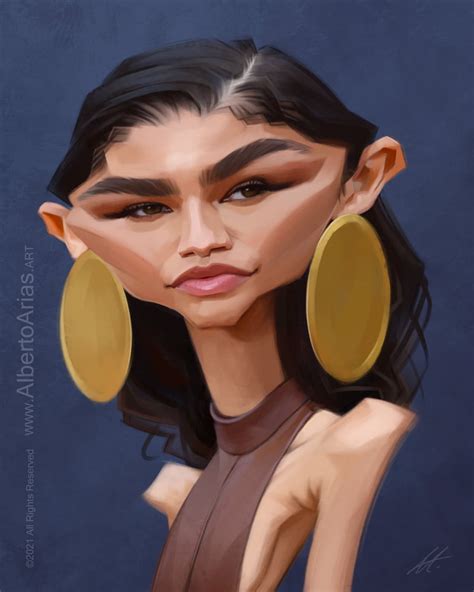 Zendaya Caricature by AlbertoArias.ART