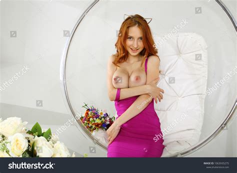 Beautiful Nude Model Posing Bouquet Flowers Stock Photo Shutterstock
