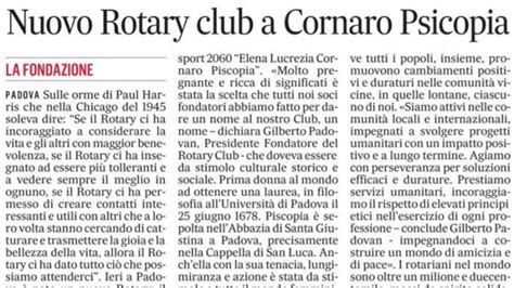 Il Nuovo Rotary Club A Piscopia Rotary Club Passport D Elena