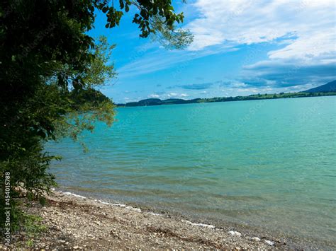 The Forggensee Lake Also Known As The Roßhaupten Reservoir Near