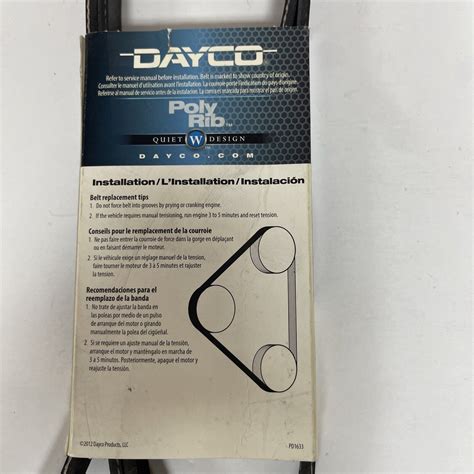 Dayco Poly Rib Serpentine Belt 5050547 Ebay