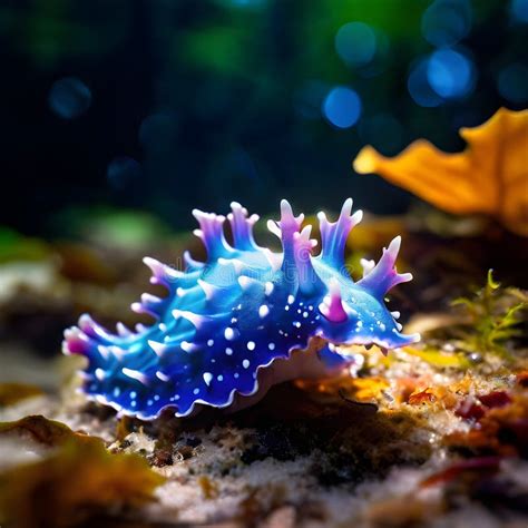 Glistening Beauty: Rare Blue Dragon Sea Slug in Sunlit Tide Pool Stock Photo - Image of animal ...