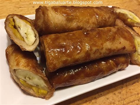 Casa Baluarte Filipino Recipes: Banana Turon with Caramel Sauce Recipe