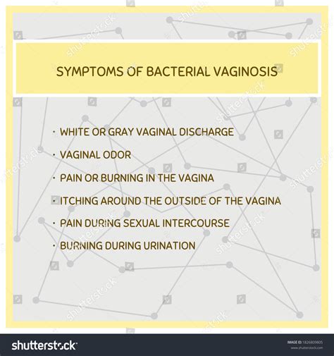 Symptoms Bacterial Vaginosis Vector Illustration Medical เวกเตอร์สต็อก ปลอดค่าลิขสิทธิ์