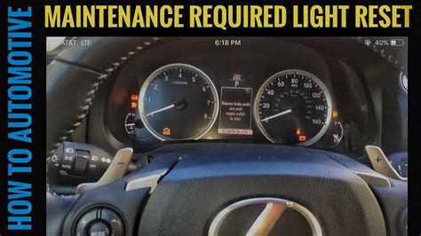 How To Reset The Maintenance Required Light On A Lexus Is Youtube