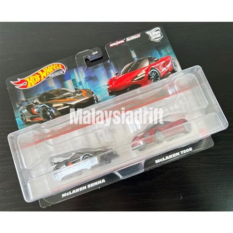 Ready Stock Hot Wheels McLaren Senna Black And McLaren 720s Red Car